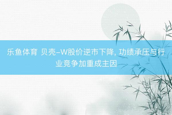 乐鱼体育 贝壳-W股价逆市下降， 功绩承压与行业竞争加重成主因